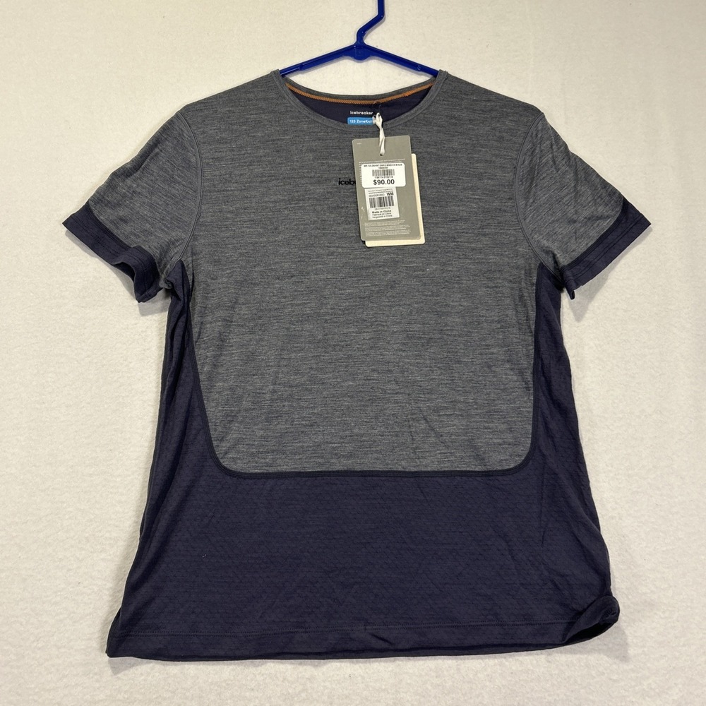 Icebreaker Women Energy Short Sleeve Activewear Shirt 125 ZoneKnit Medium Grey M